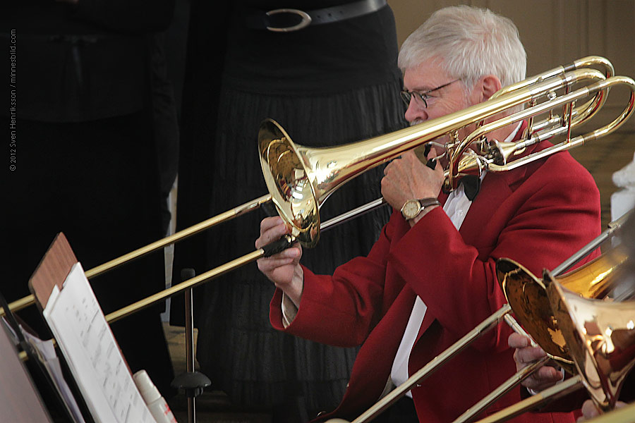 Marianne M�rck Limhamns brassband Lomma kyrkok�r Foto: Sven Henriksson, minnesbild.com