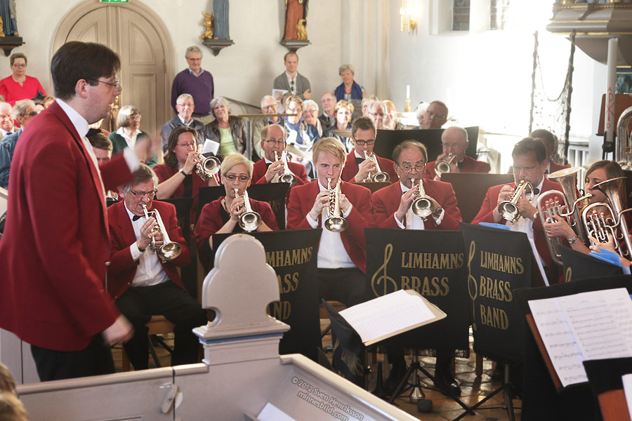 Marianne M�rck Limhamns brassband Lomma kyrkok�r Foto: Sven Henriksson, minnesbild.com