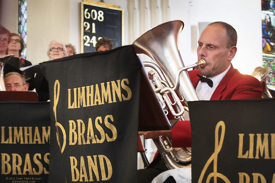 Marianne M�rck Limhamns brassband Lomma kyrkok�r Foto: Sven Henriksson, minnesbild.com