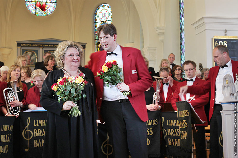 Marianne M�rck Limhamns brassband Lomma kyrkok�r Foto: Sven Henriksson, minnesbild.com