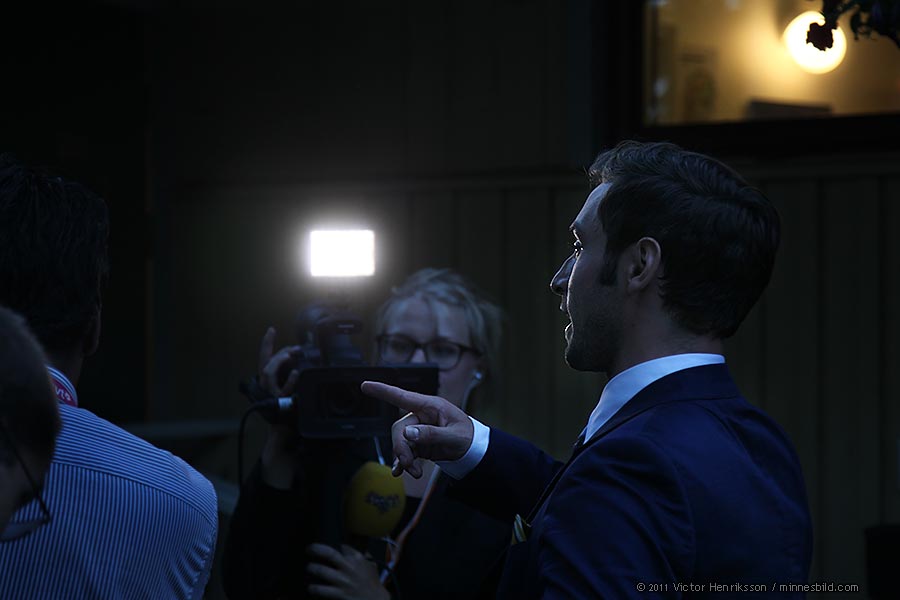 M�ns Zelmerl�w backstage, foto: Victor Henriksson minnesbild.com