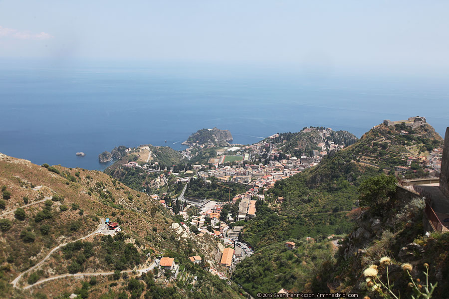 Castelmola and Taormina Photo: minnesbild.com